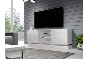 Qiu TV-Benk 40x160 cm - Hvit/Høyglans - Møbler - TV- & Mediamøbler - TV benk & mediabenk