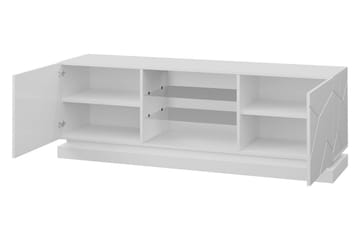 Qiu TV-Benk 40x160 cm LED-belysning - Hvit/Høyglans - Møbler - TV- & Mediamøbler - TV benk & mediabenk