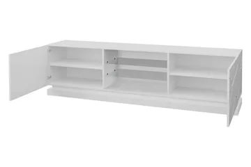 Qiu TV-Benk 40x200 cm - Hvit/Høyglans - Møbler - TV- & Mediamøbler - TV benk & mediabenk