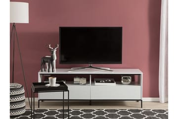 Revelle TV-Benk 150 cm med LED - Hvit - Møbler - TV- & Mediamøbler - TV benk & mediabenk