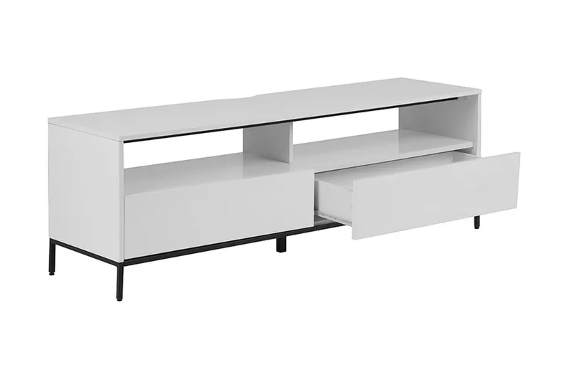 Revelle TV-Benk 150 cm med LED - Hvit - Møbler - TV- & Mediamøbler - TV benk & mediabenk