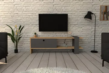 Rinorea Tv-benk 120x36,8 cm - Antrasitt - Møbler - TV- & Mediamøbler - TV benk & mediabenk