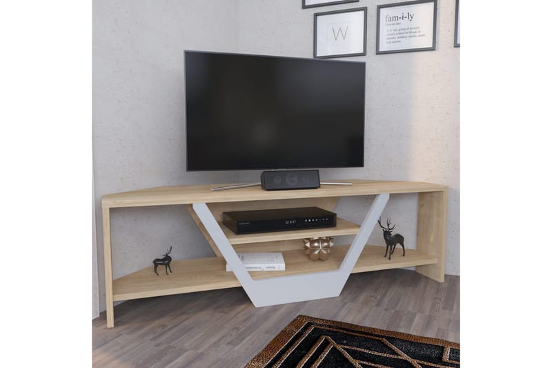 Rinorea Tv-benk 120x36,8 cm - Hvit - Møbler - TV- & Mediamøbler - TV benk & mediabenk