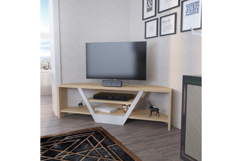 Rinorea Tv-benk 120x36,8 cm - Hvit - Møbler - TV- & Mediamøbler - TV benk & mediabenk