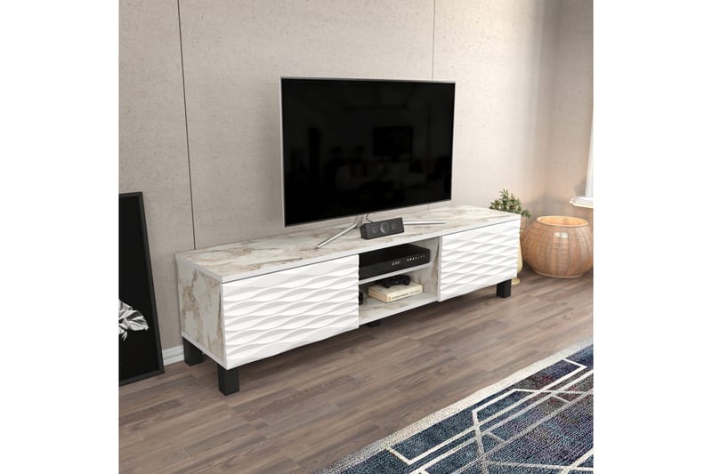 Rinorea Tv-benk 150x40,3 cm - Hvit - Møbler - TV- & Mediamøbler - TV benk & mediabenk