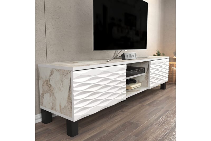 Rinorea Tv-benk 150x40,3 cm - Hvit - Møbler - TV- & Mediamøbler - TV benk & mediabenk