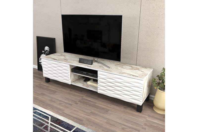 Rinorea Tv-benk 150x40,3 cm - Hvit - Møbler - TV- & Mediamøbler - TV benk & mediabenk