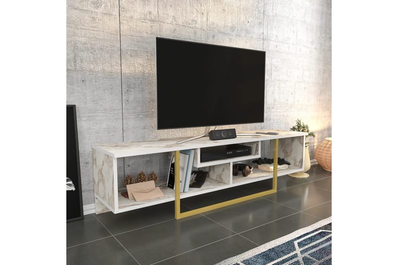 Rinorea Tv-benk 150x40 cm - Guld - Møbler - TV- & Mediamøbler - TV benk & mediabenk