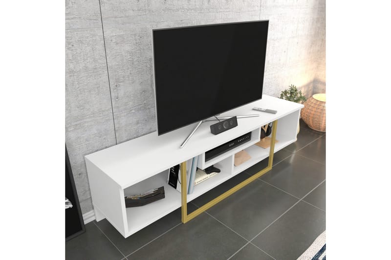 Rinorea Tv-benk 150x40 cm - Hvit - Møbler - TV- & Mediamøbler - TV benk & mediabenk