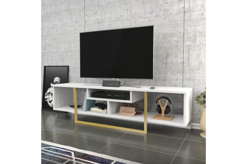 Rinorea Tv-benk 150x40 cm - Hvit - Møbler - TV- & Mediamøbler - TV benk & mediabenk