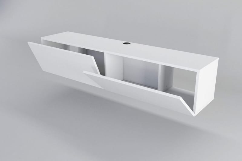 Rinorea Tv-benk 159,7x34,1 cm - Hvit - Møbler - TV- & Mediamøbler - TV benk & mediabenk