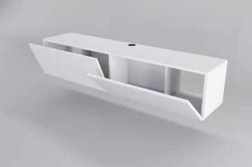 Rinorea Tv-benk 159,7x34,1 cm - Hvit - Møbler - TV- & Mediamøbler - TV benk & mediabenk