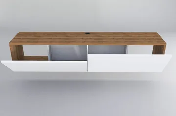 Rinorea Tv-benk 159,7x34,1 cm - Hvit - Møbler - TV- & Mediamøbler - TV benk & mediabenk