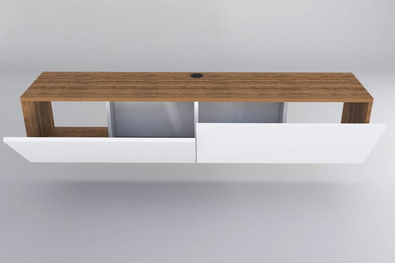 Rinorea Tv-benk 159,7x34,1 cm - Hvit - Møbler - TV- & Mediamøbler - TV benk & mediabenk