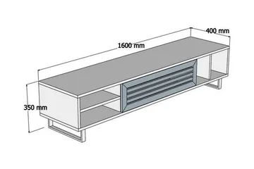 Rinorea Tv-benk 160x35 cm - Brun - Møbler - TV- & Mediamøbler - TV benk & mediabenk