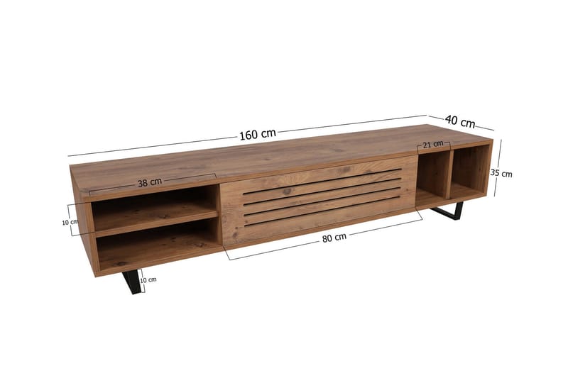 Rinorea Tv-benk 160x35 cm - Brun - Møbler - TV- & Mediamøbler - TV benk & mediabenk