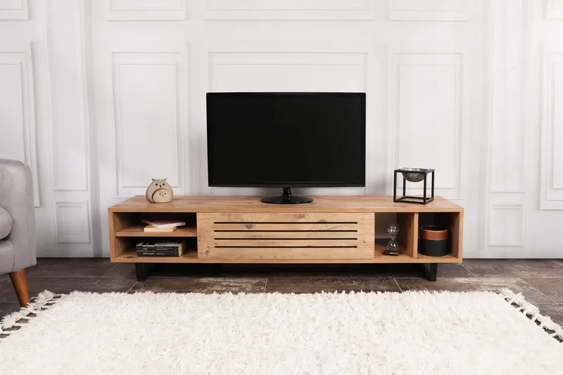 Rinorea Tv-benk 160x35 cm - Grønn - Møbler - TV- & Mediamøbler - TV benk & mediabenk