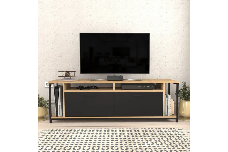 Rinorea Tv-benk 160x50,8 cm - Brun - Møbler - TV- & Mediamøbler - TV benk & mediabenk