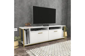 Rinorea Tv-benk 160x50,8 cm - Hvit - Møbler - TV- & Mediamøbler - TV benk & mediabenk
