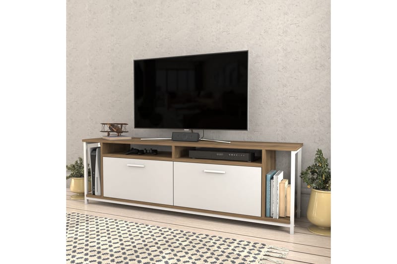 Rinorea Tv-benk 160x50,8 cm - Hvit - Møbler - TV- & Mediamøbler - TV benk & mediabenk