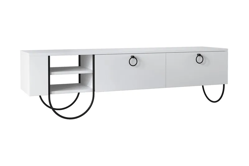 Riskalen TV-benk 150 cm, Hvit