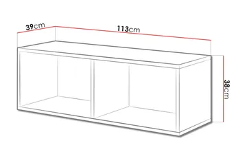 Roco TV-bänk 112,5x39x37,5 cm Black - Møbler - TV- & Mediamøbler - TV benk & mediabenk