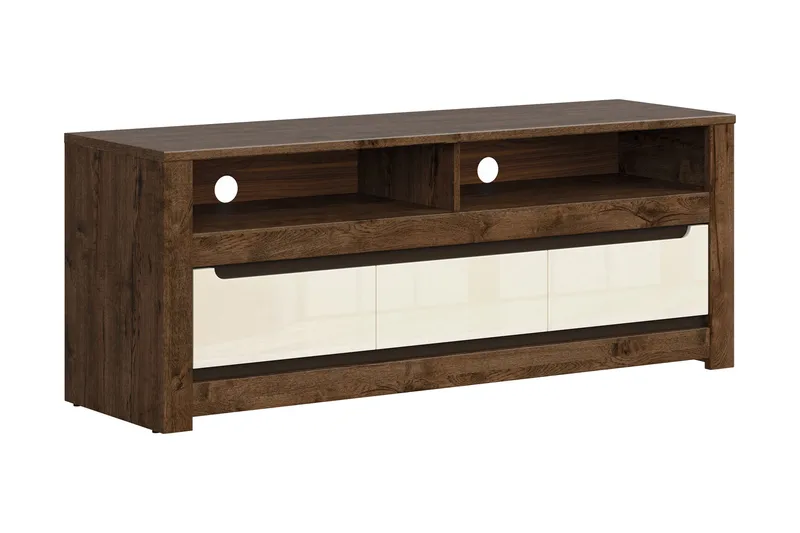 Ruso TV-benk 149 cm, Tre/natur|Hvit