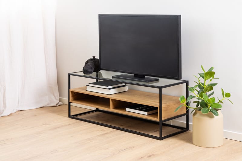 Sakila TV-benk 40 cm - Transparent - Møbler - TV- & Mediamøbler - TV benk & mediabenk
