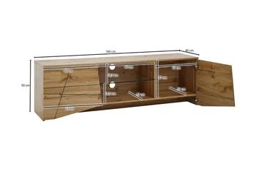 Seddik Tv-Benk 50x160 cm Rektangulær - Brun - Møbler - TV- & Mediamøbler - TV benk & mediabenk