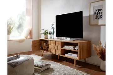 Seddik Tv-benk 51x160 cm Rektangulær - Brun - Møbler - TV- & Mediamøbler - TV benk & mediabenk