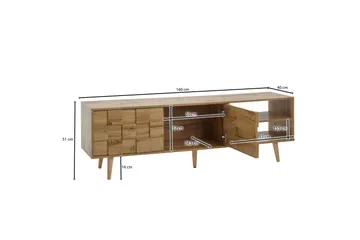 Seddik Tv-benk 51x160 cm Rektangulær - Brun - Møbler - TV- & Mediamøbler - TV benk & mediabenk