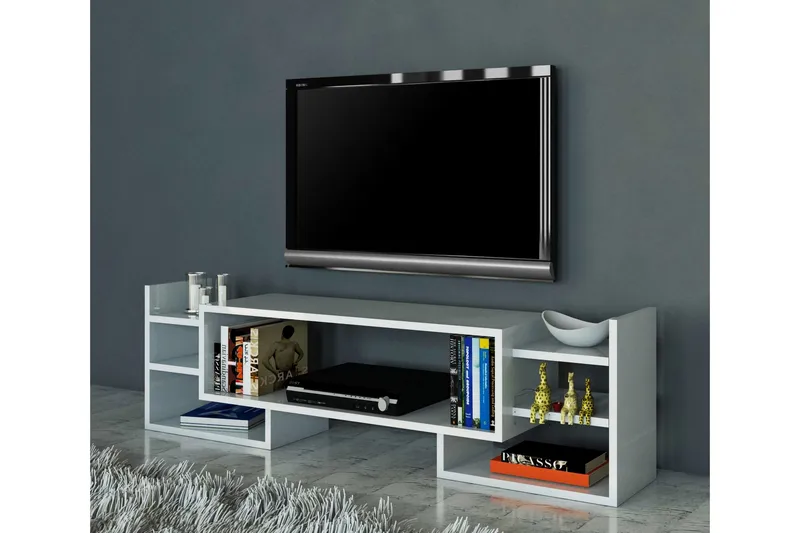 Semour TV-benk 90 cm - Hvit - Møbler - TV- & Mediamøbler - TV benk & mediabenk