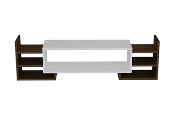 Semour TV-benk 90 cm - Hvit/Valnøtt - Møbler - TV- & Mediamøbler - TV benk & mediabenk