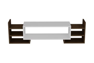 Semour TV-benk 90 cm - Hvit/Valnøtt - Møbler - TV- & Mediamøbler - TV benk & mediabenk