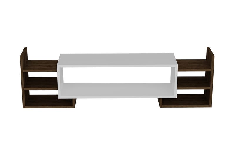 Semour TV-benk 90 cm - Hvit/Valnøtt - Møbler - TV- & Mediamøbler - TV benk & mediabenk