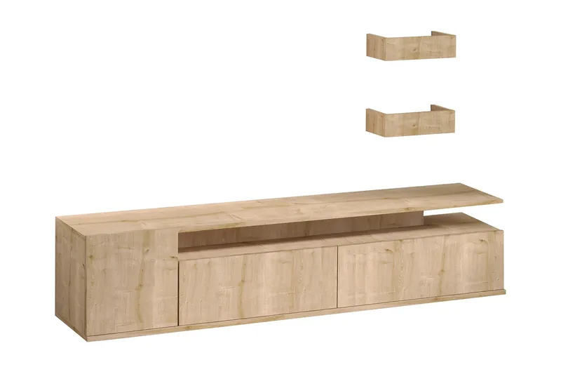 Sinox Tv-benk 180 cm - Natur/Hvit - Møbler - TV- & Mediamøbler - TV benk & mediabenk