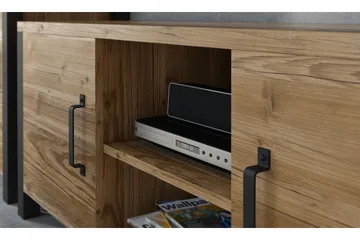 Skarebol TV-benk 147 cm - Svart/Tre/Natur - Møbler - TV- & Mediamøbler - TV benk & mediabenk