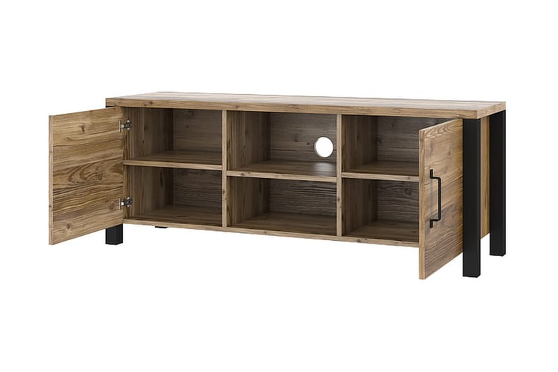 Skarebol TV-benk 147 cm - Svart/Tre/Natur - Møbler - TV- & Mediamøbler - TV benk & mediabenk