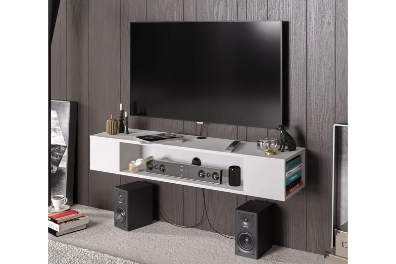 Skuteryd TV-benk 135 cm - Hvit - Møbler - TV- & Mediamøbler - TV benk & mediabenk