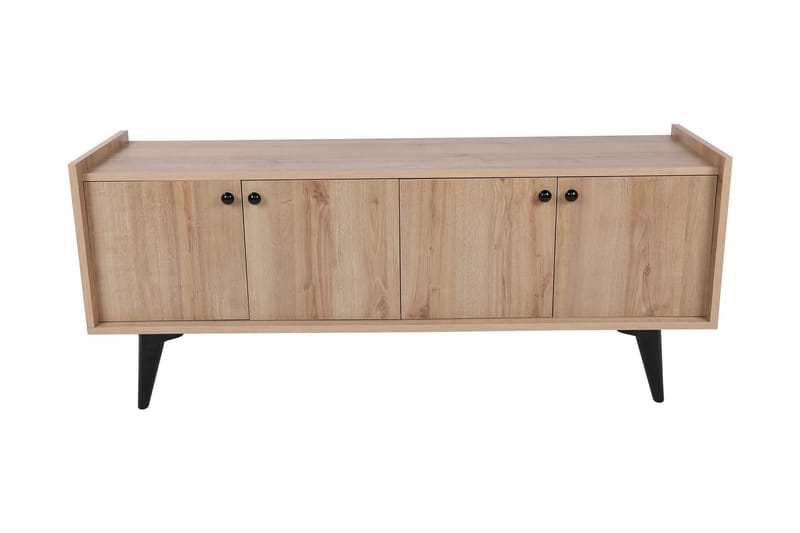 Sogel TV-benk 150 cm med Oppbevaring i Tre - Beige - Møbler - TV- & Mediamøbler - TV benk & mediabenk