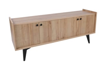 Sogel TV-benk 150 cm med Oppbevaring i Tre - Beige - Møbler - TV- & Mediamøbler - TV benk & mediabenk