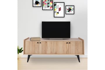 Sogel TV-benk 150 cm med Oppbevaring i Tre - Beige - Møbler - TV- & Mediamøbler - TV benk & mediabenk