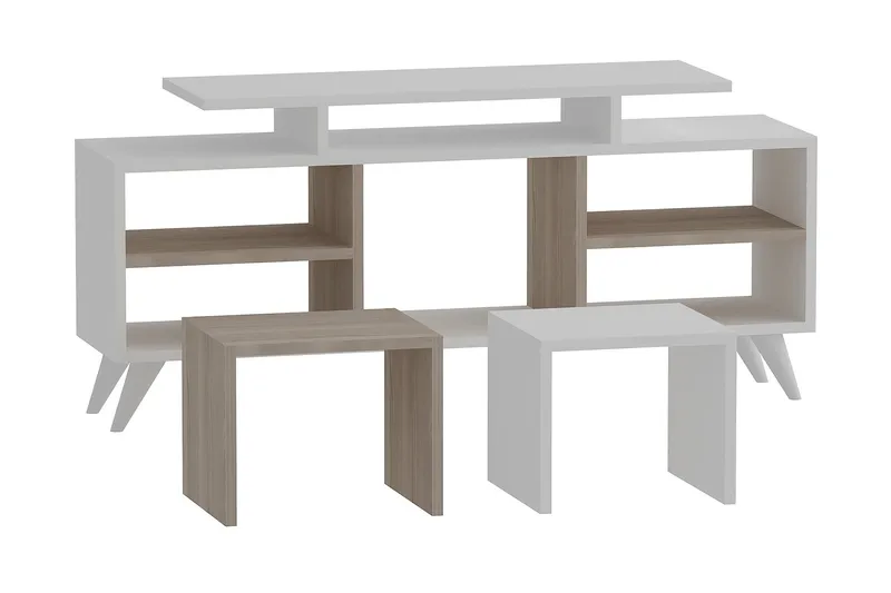 Sqandie TV-benk 120 cm, Hvit