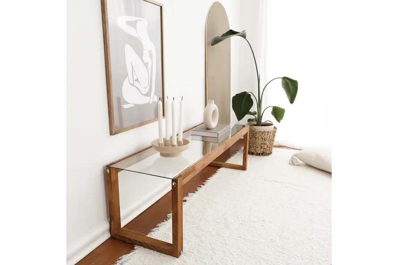 Sqandie Tv-benk 130 cm - Natur - Møbler - TV- & Mediamøbler - TV benk & mediabenk