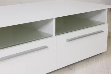 Stockend Gulvstående TV-benk 100 cm med Oppbevaring i Malt Tre - Hvit - Møbler - TV- & Mediamøbler - TV benk & mediabenk