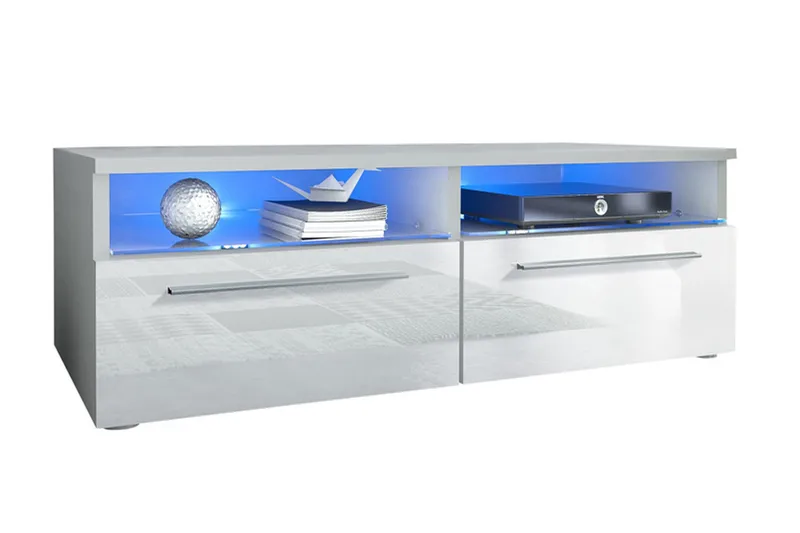 Stockend TV-Benk 100 cm - Hvit - Møbler - TV- & Mediamøbler - TV benk & mediabenk