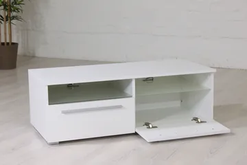 Stockend TV-Benk 100 cm - Hvit - Møbler - TV- & Mediamøbler - TV benk & mediabenk