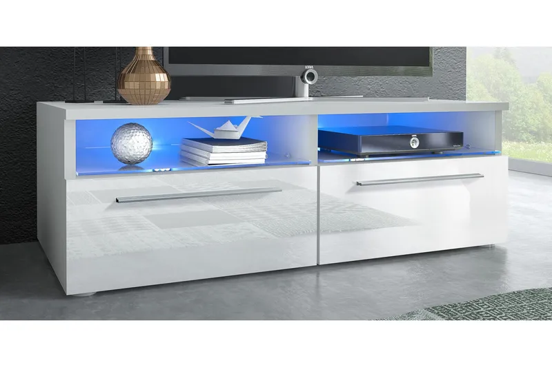 Stockend TV-Benk 100 cm - Hvit - Møbler - TV- & Mediamøbler - TV benk & mediabenk