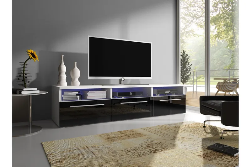 Stockend TV-Benk 150 cm - Svart - Møbler - TV- & Mediamøbler - TV benk & mediabenk