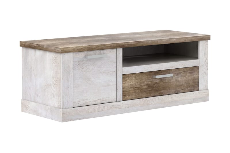 Talebi TV-benk 140 cm, Brun/Hvit